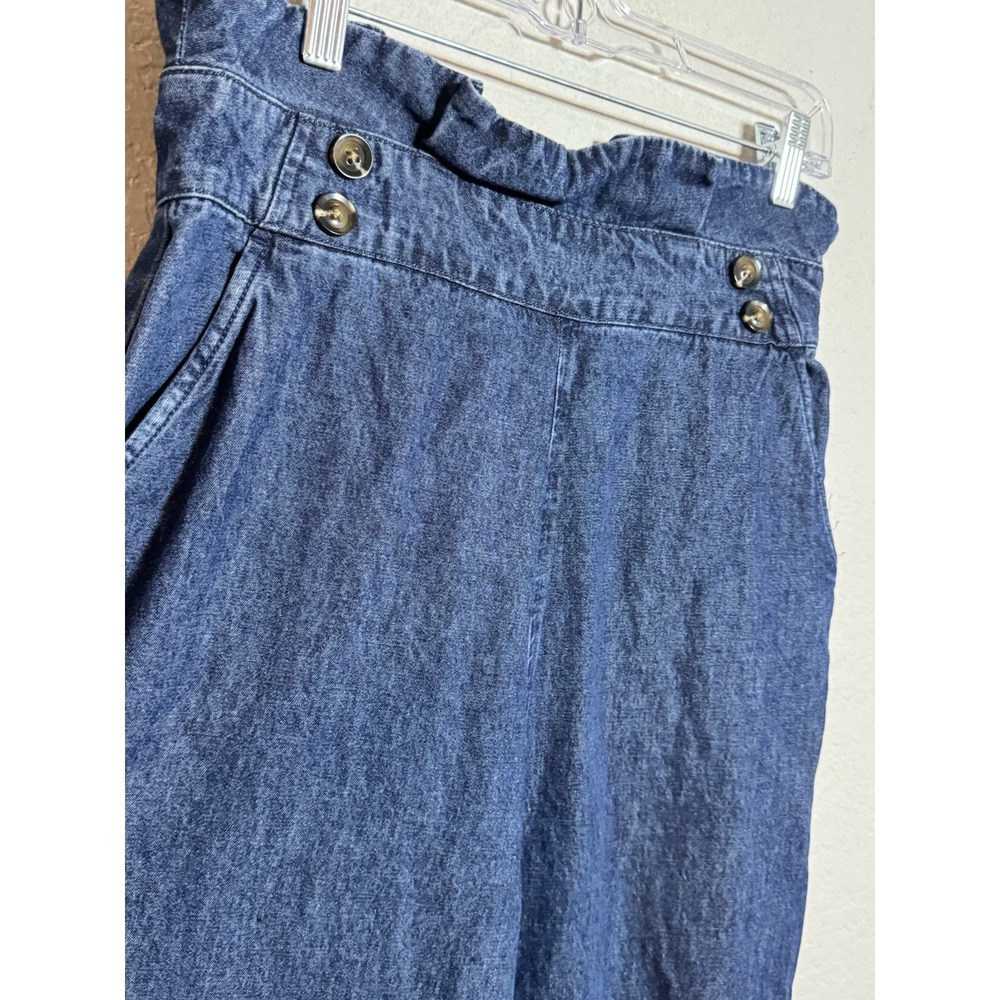 Who What Wear Jeans Women's 8 Blue Paper Bag Stretch Denim Baggy Cotton - Picture 2 of 4